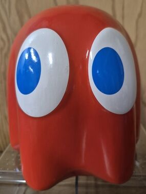 Ceramic Pac-Man Piggy Bank Red Ghost Blinky Retro Video Game Fab 3D Money Coin